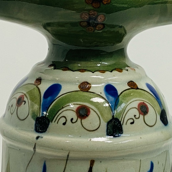 Vtg Ken Edwards El Palomar Mexican Pottery Folk Art Woman Double Candelabra 14” - Picture 8 of 13